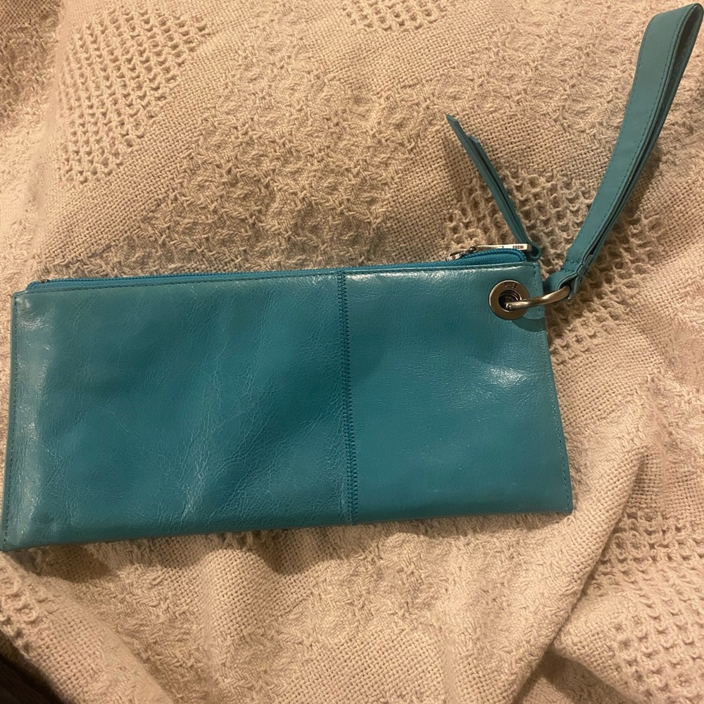 HOBO Teal Wristlet Clutch - Picture 2 of 4